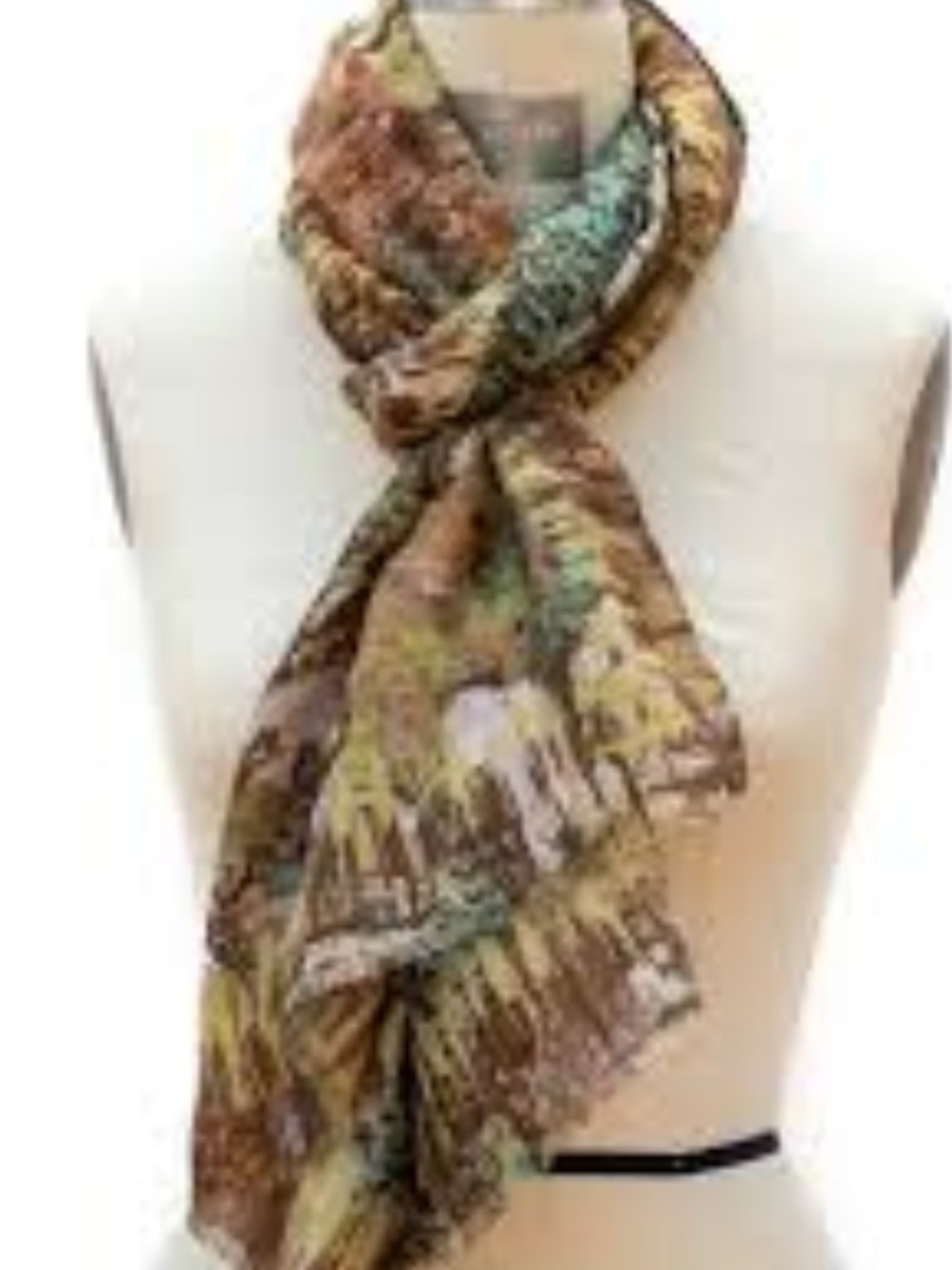 Multicolor Women's Fringe Scarf - Stylish Lightweight Wrap